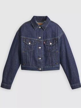 Levi's Cropped Denim Trucker Jacket